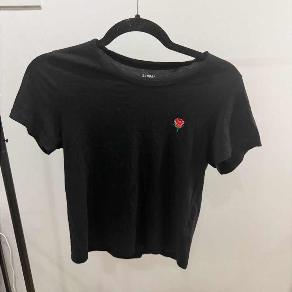 Sunday Best Classic Black Rose Tee